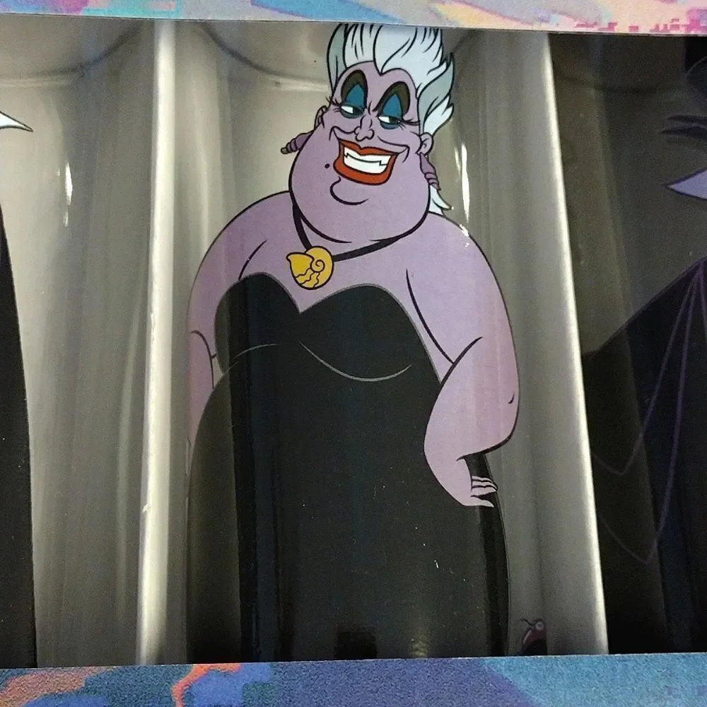 Disney‎ Villains Characters Prints 10oz Tumbler Glassware Set of 4 NWT